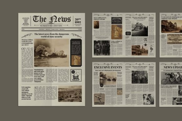 Download Simple News Classic Newspaper Template - Newspaper Collection