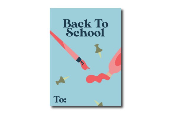 Download Blue Card Back to School Painting Tools - Card back Collection