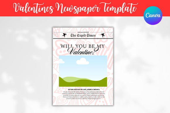 Download Valentines Newspaper Canva Templates - Newspaper Collection