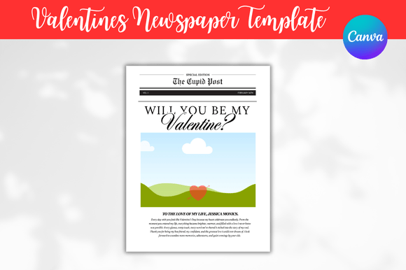 Download Valentines Newspaper Canva Templates - Newspaper Collection