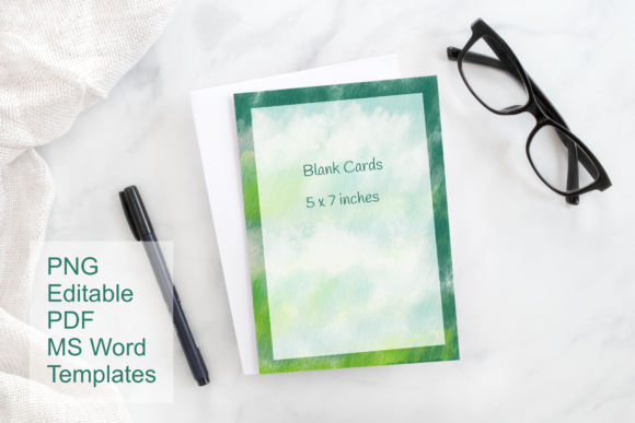 Download Blank Card Templates Green Watercolor - Card templates Collection