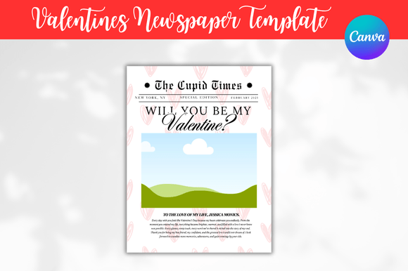 Download Valentines Newspaper Canva Templates - Newspaper Collection