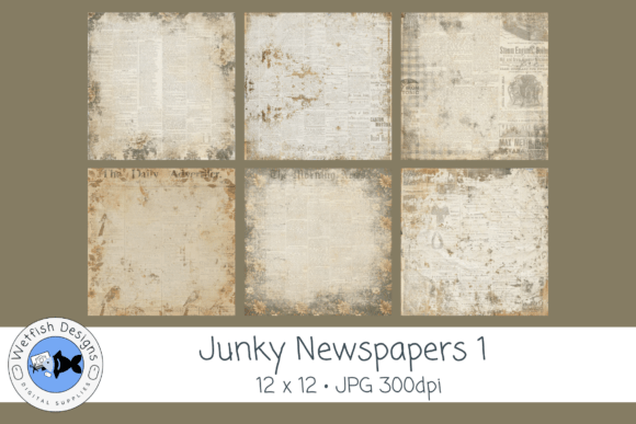 Download Junky Newspapers 1 for Junk Journals - Newspaper Collection