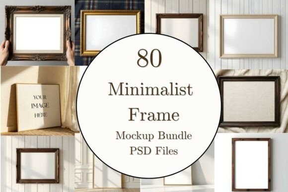 Download 80 Minimalist Wood Frame Mockup Bundle - Wood frame mockup Collection