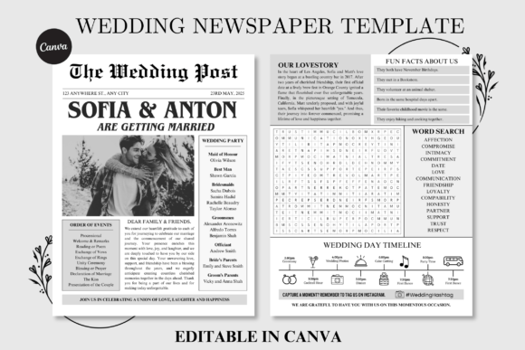 Download Wedding Newspaper Program Newlywed News - Newspaper Collection