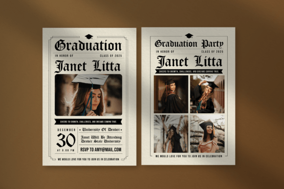 Download Newspaper Graduation Post Card - Newspaper Collection