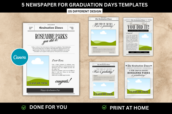 Download 5 Graduation Day Newspaper Templates - Newspaper Collection