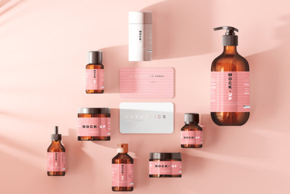 Download Cosmetic Branding Mockup Scene - Cosmetic branding Collection