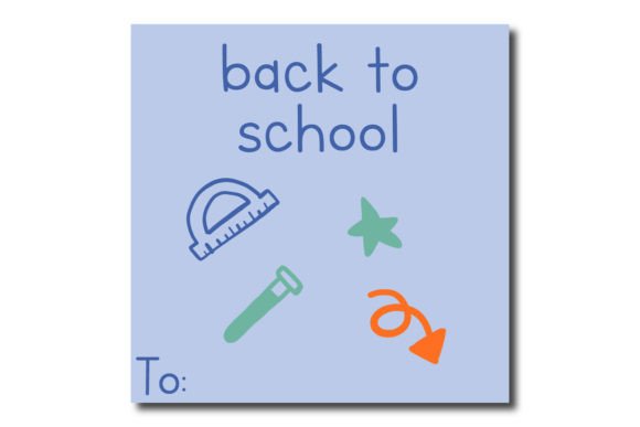 Download Blue Card Back to School Stationary - Card back Collection