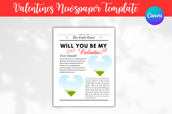 Download Valentines Newspaper Canva Templates - Newspaper Collection