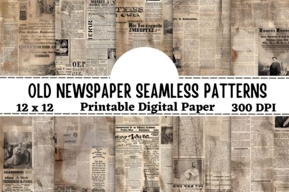 Download Old Newspaper Seamless Digital Paper - Newspaper Collection
