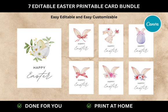 Download 7 Easter Printables Card Templates - Card templates Collection