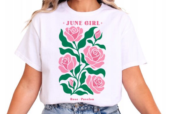 Download Birth Flower June Rose Modern Design - June Collection