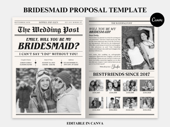 Download Bridesmaid Proposal Newspaper Flower. - Newspaper Collection